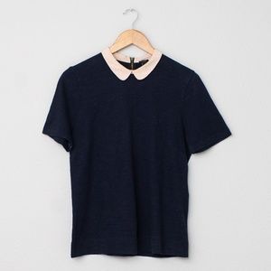 Jcrew Women’s Peter Pan Collar Short Sleeve Sweate